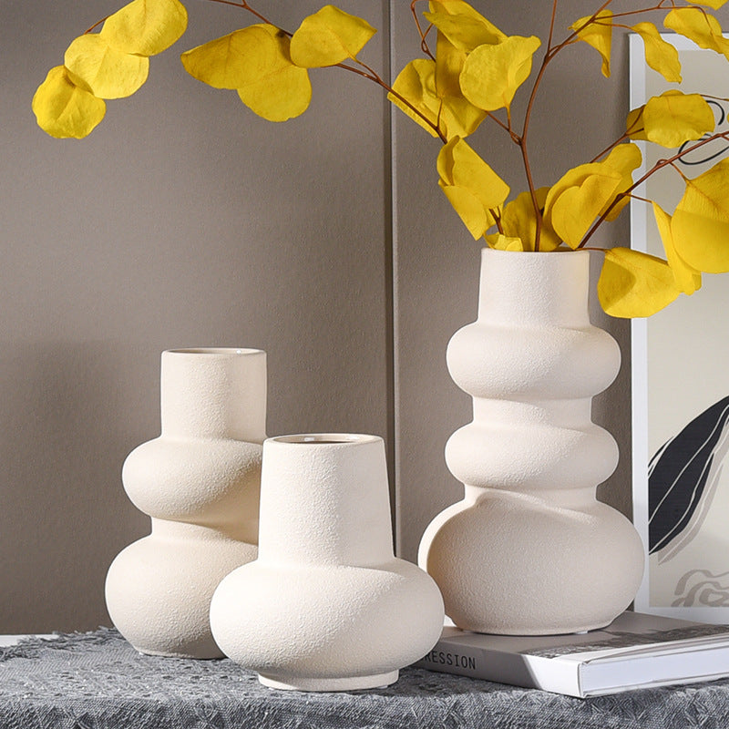 Ceramic Vase Good-looking Simple Flower Container Dining Table Home Decorations And Accessories