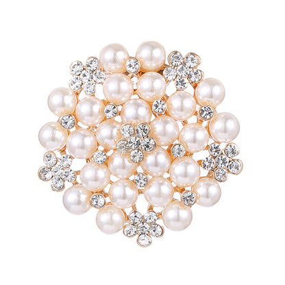 Fashion Pearl Diamond Brooch Clothing Accessories