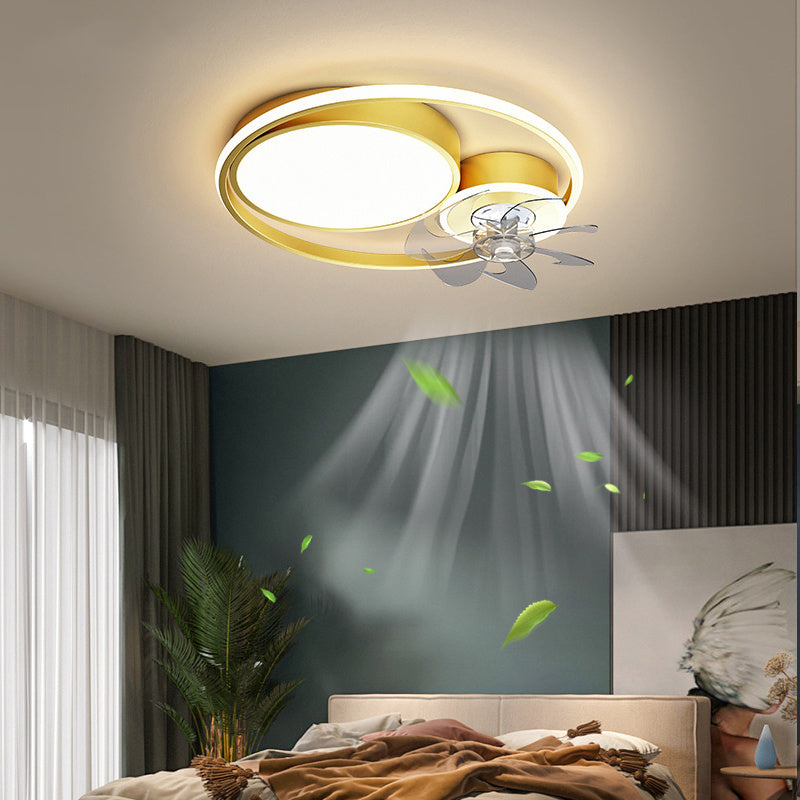 Nordic Light Luxury Simple Atmospheric Suction Fan Lamp