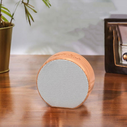 Wood grain bluetooth speaker