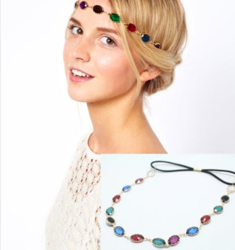 Fashion Oval Gem Hairband Hair Accessories