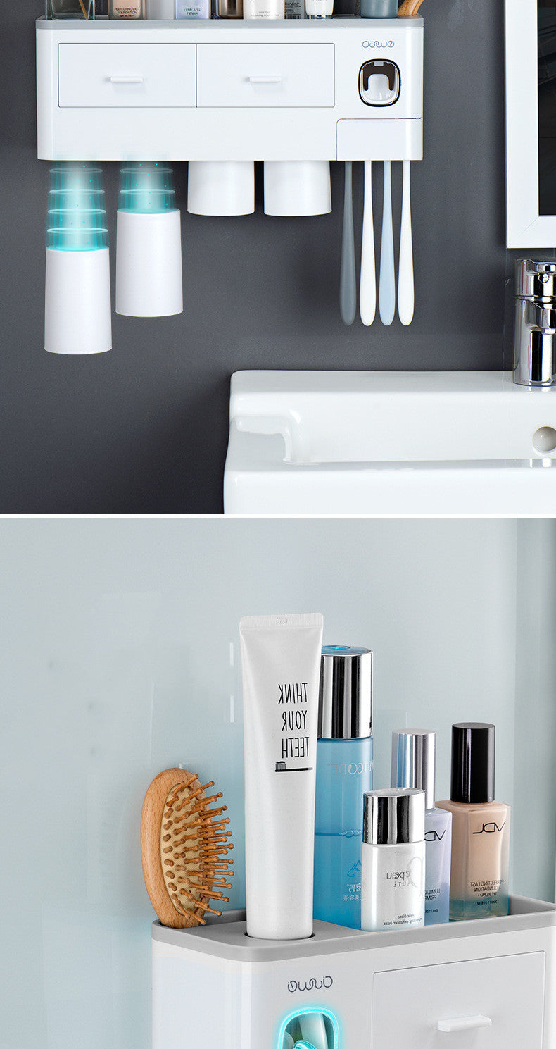 Toothbrush Rack Brush Bathroom Punch-Free Magnetic Toothbrush Holder