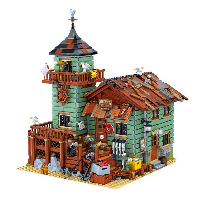 Blocks Bricks Old Fishing House Series Captain&