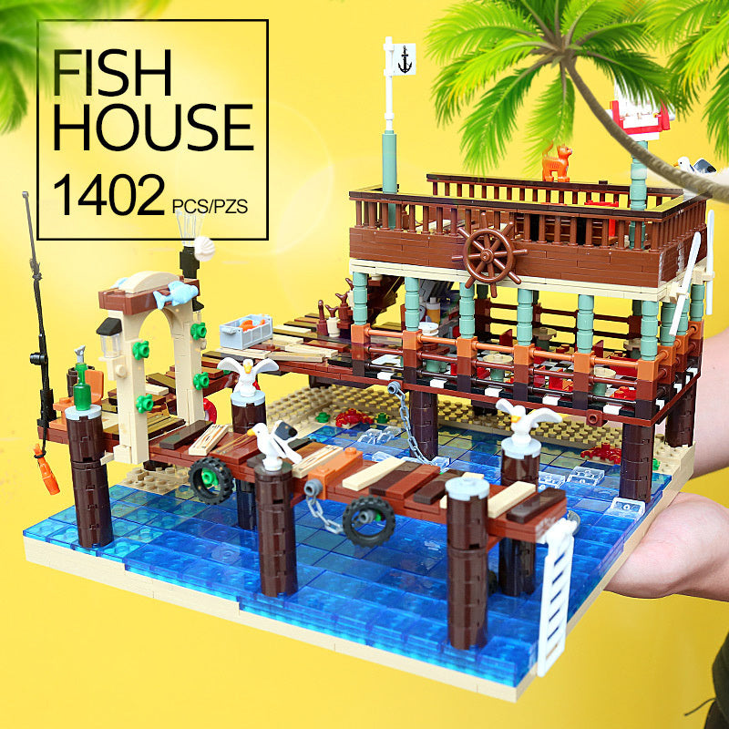 Blocks Bricks Old Fishing House Series Captain&