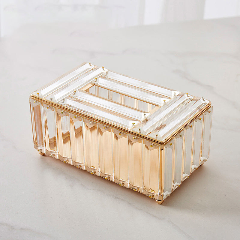 Net Celebrity Crystal Paper Box Home Living Room Tissue Box Creative Light Luxury High-end Paper Box