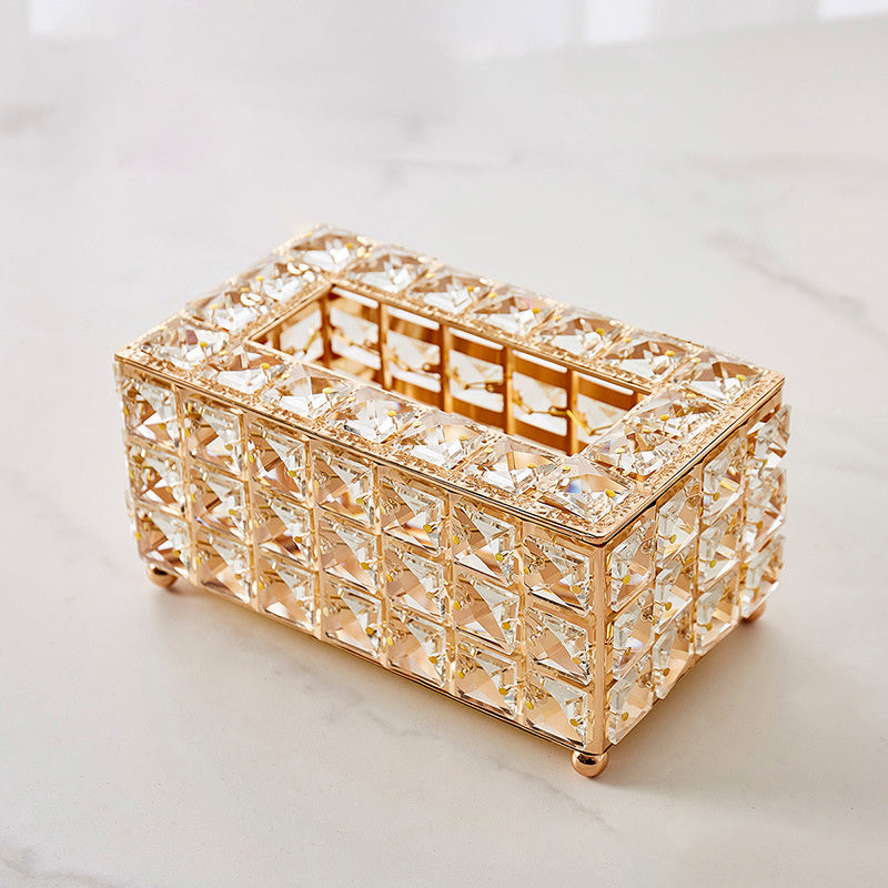 Net Celebrity Crystal Paper Box Home Living Room Tissue Box Creative Light Luxury High-end Paper Box