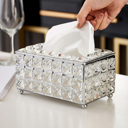 Net Celebrity Crystal Paper Box Home Living Room Tissue Box Creative Light Luxury High-end Paper Box