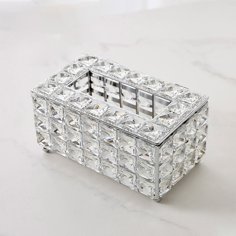 Net Celebrity Crystal Paper Box Home Living Room Tissue Box Creative Light Luxury High-end Paper Box