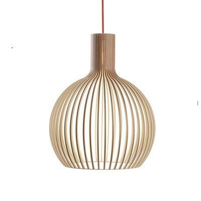 Nordic Birdcage Chandelier Solid Wood Chandelier Retro Birdcage Simple Homestay Bar Counter Bedroom Coffee Shop Chandelier