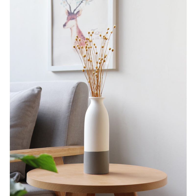 Simple Japanese-Style Vase, Ceramics, Literary, Fresh, Hydroponic, Nordic Home Accessories, Ornaments, Flowers And Dried Flowers