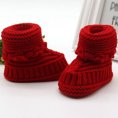 Male and female Babies Handmade Knitted Wool Soft Bottom Babies