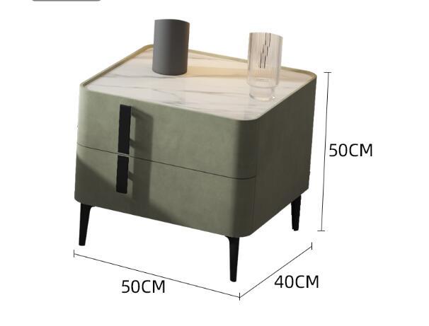 Modern Bedside Table Of Light Luxury Fabric Designer