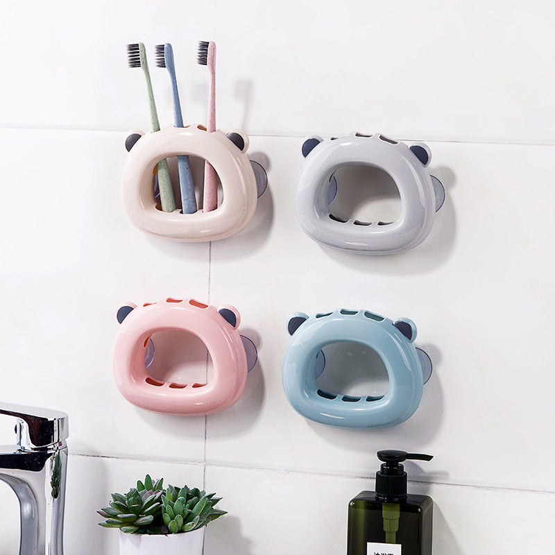 Wall Mounted Toothbrush Rack Bathroom Storage