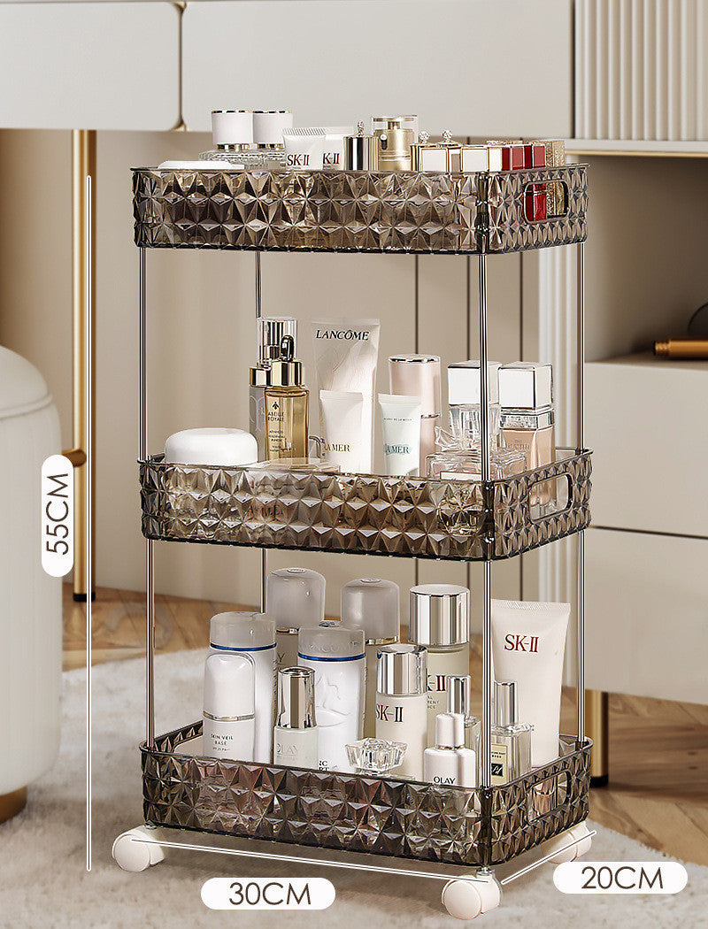 Light Luxury Bathroom Floor Trolley Mobile Toilet Gap Toilet Bathroom Cosmetics Storage Rack