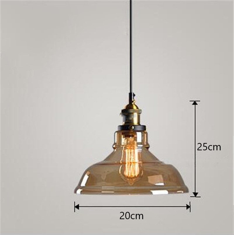 Nordic Industrial Home Bedroom Glass Chandelier