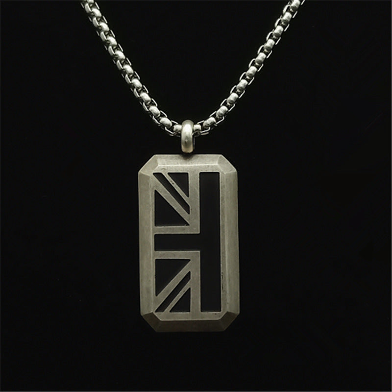 Simple Fashion Titanium Steel Square Necklace Accessories