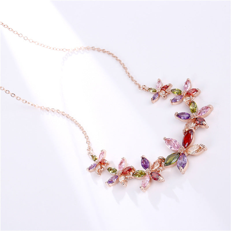 AAA Zircon Colorful Necklace Fashion Accessories Accessories