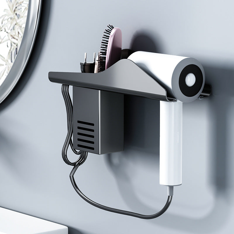 Punch-free Wall Hanging Bathroom Toilet Hair Dryer Rack Bracket