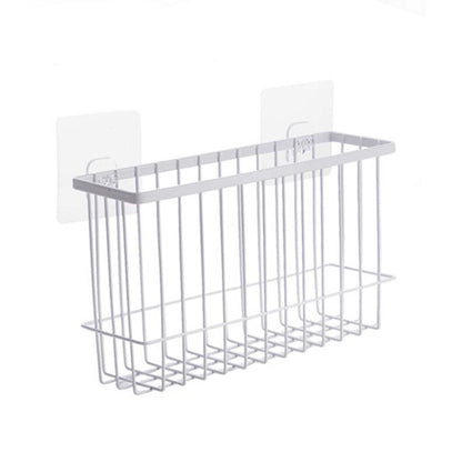 Wrought iron bathroom shelf