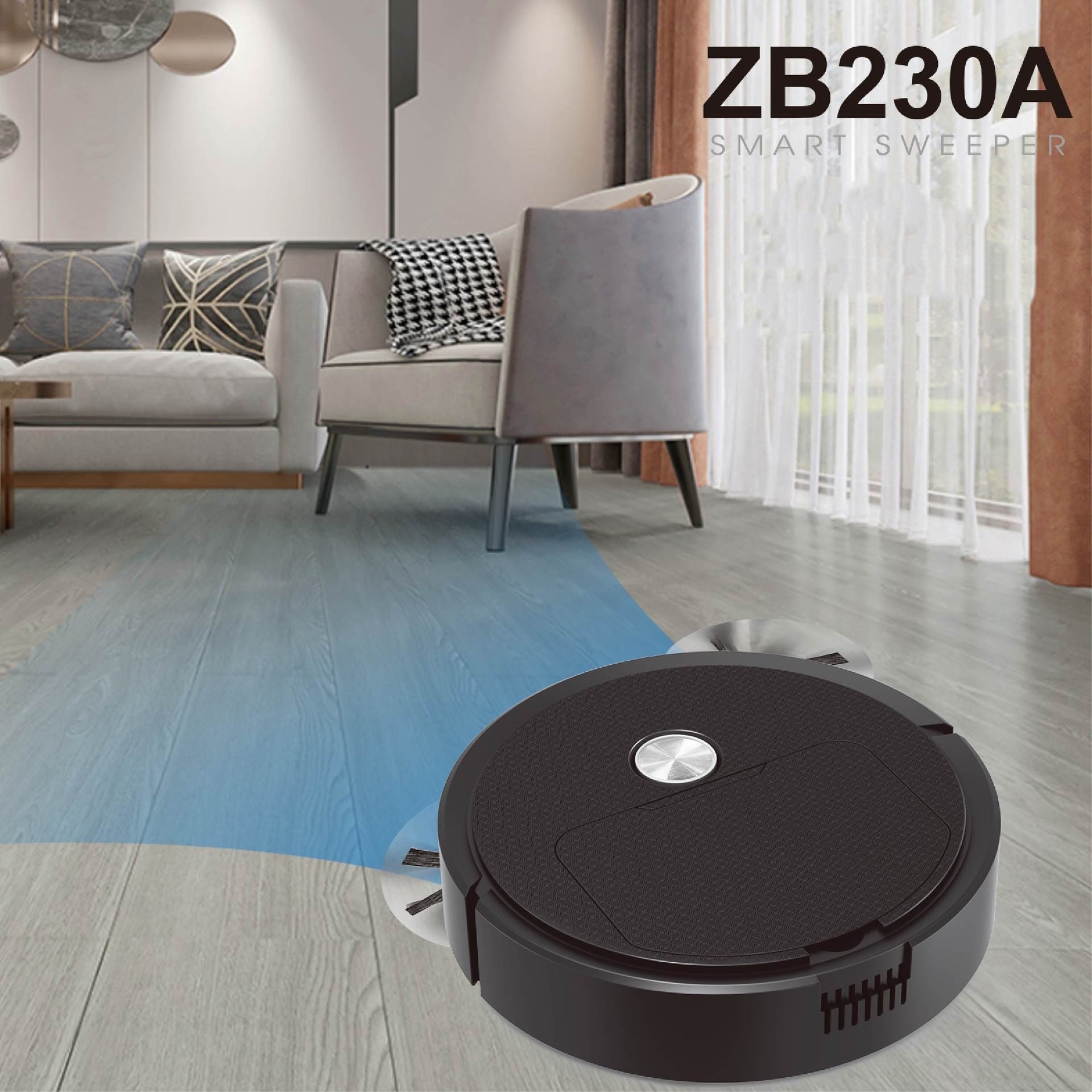 Intelligent Sweeping Robot Sweep Suction Drag Three-in-one Household Small Cleaning Machine USB Charging