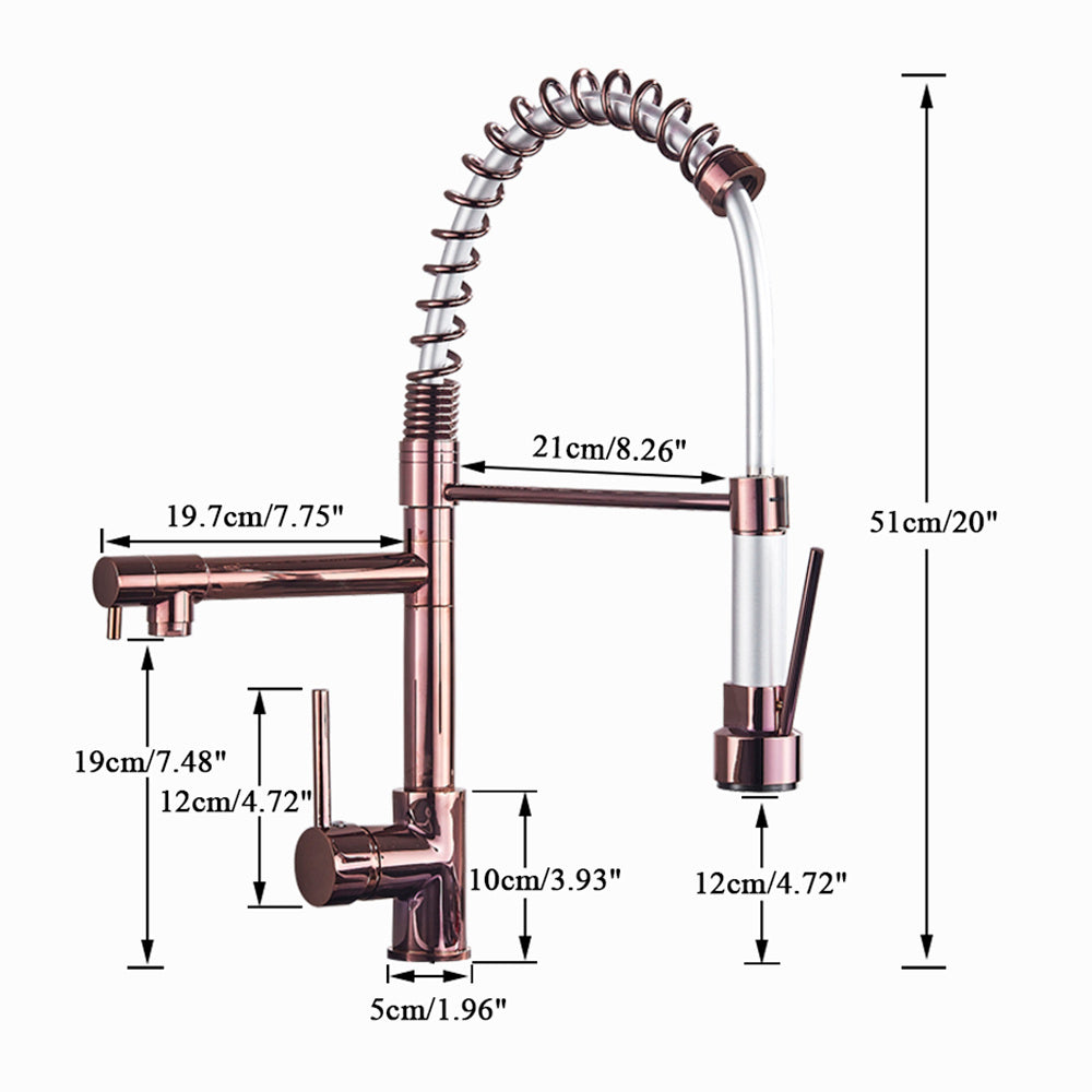 Full Copper Pull-out Kitchen Faucet