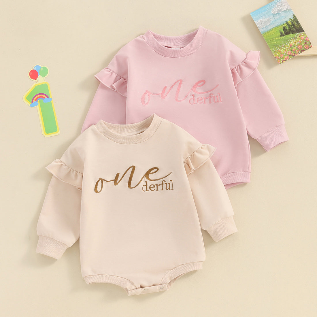 Clothes For Babies Alphabet Embroidery Jumpsuit Long Sleeve Romper