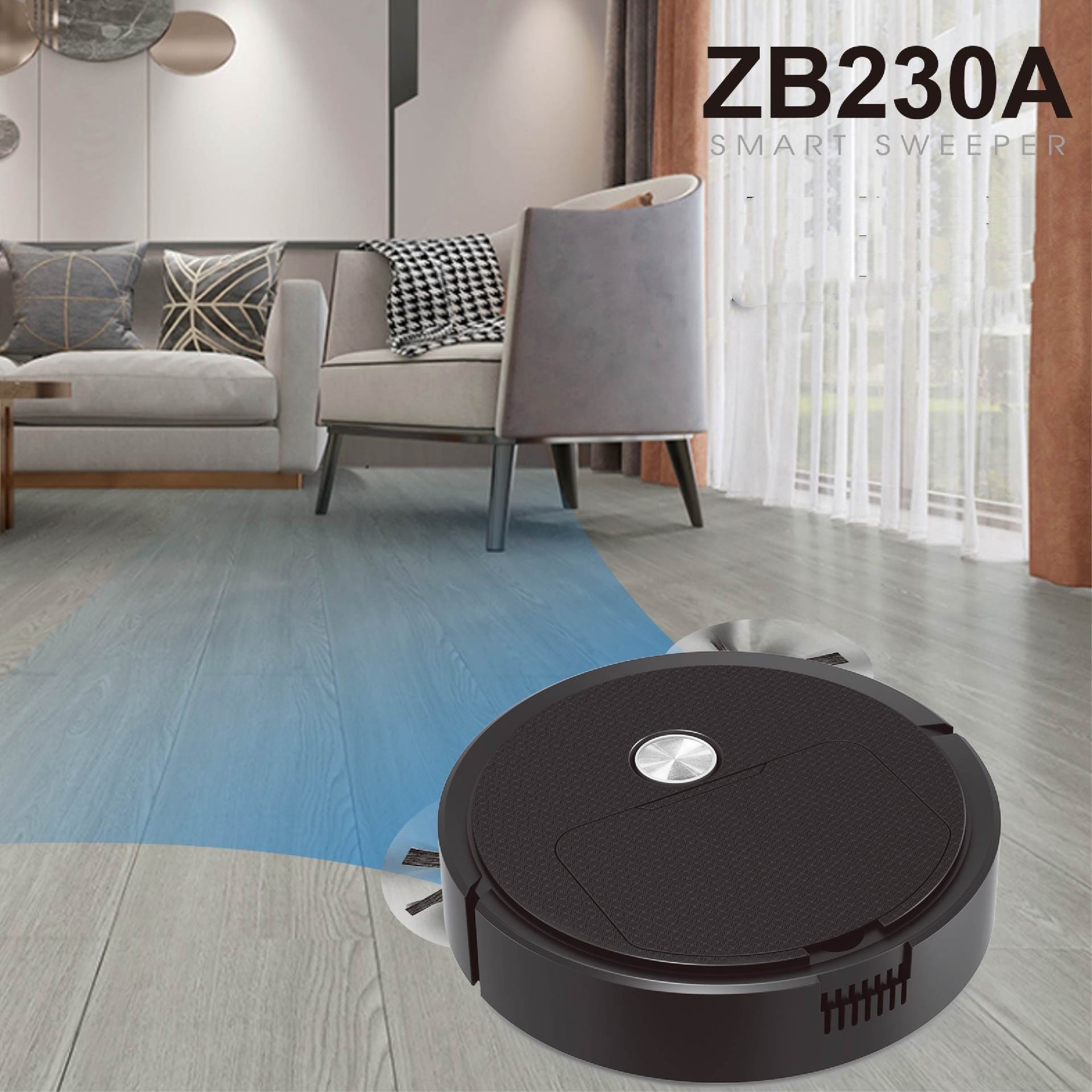 Intelligent Sweeping Robot Sweep Suction Drag Three-in-one Household Small Cleaning Machine USB Charging