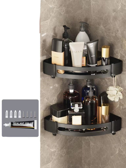 Bathroom Triangle Shelving Bathroom Wall Hanging Shelving Perforated Simple Storage Rack