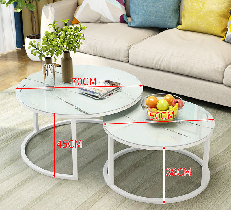 Simple Home Balcony Round Coffee Table