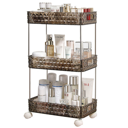 Light Luxury Bathroom Floor Trolley Mobile Toilet Gap Toilet Bathroom Cosmetics Storage Rack