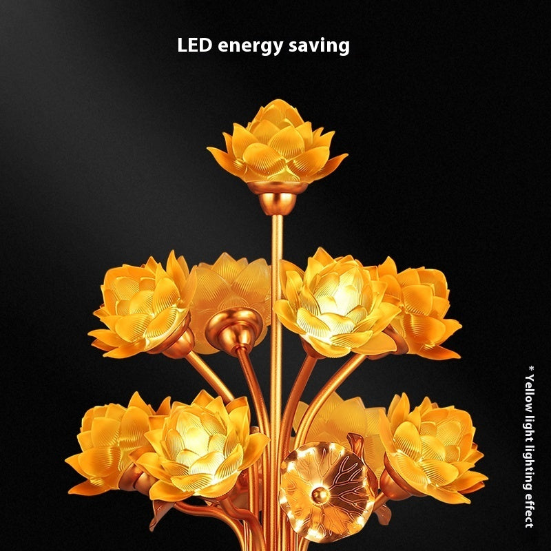 Lotus Lamp For Buddha LED Home Use