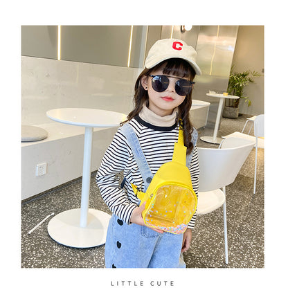 Solid Color PU Leather Children&