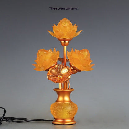 Lotus Lamp For Buddha LED Home Use