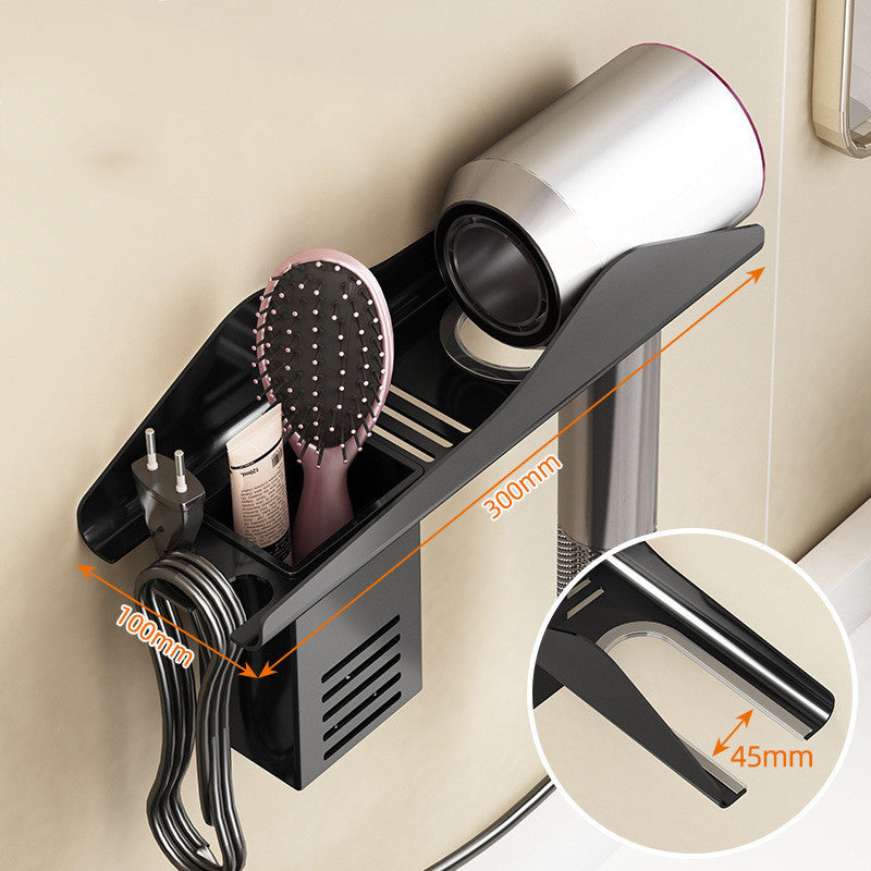 Punch-free Wall Hanging Bathroom Toilet Hair Dryer Rack Bracket