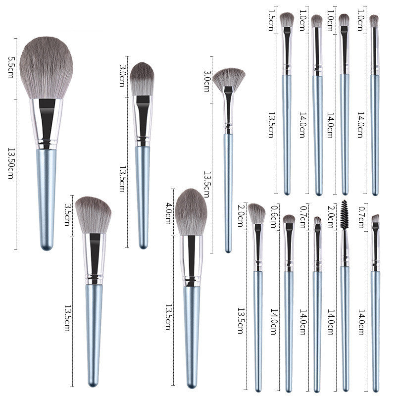 New 14 Piece Wooden Handle Makeup Brush Set Makeup Tools Makeup