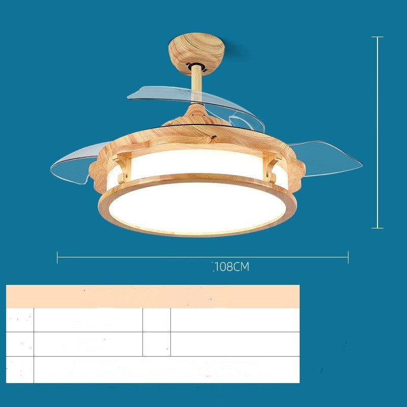 Post Modern Wood Fan Lamp Home Living Bedroom Dining Room