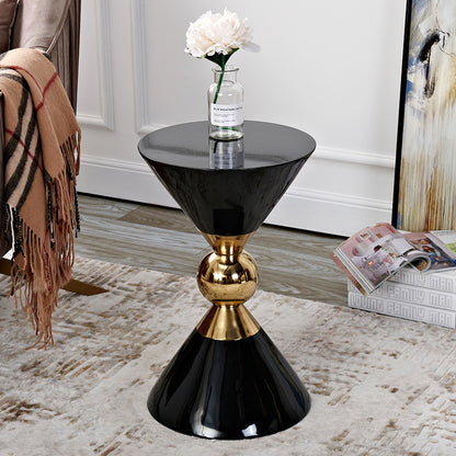 Light luxury style side table post-modern Mini removable sofa corner American black and white New Chinese style stainless steel corner table