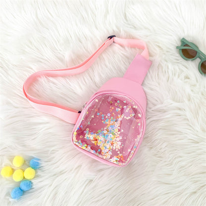 Solid Color PU Leather Children&