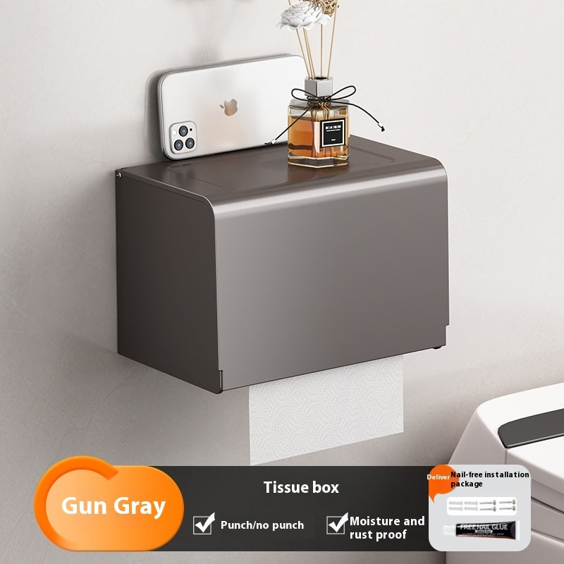 Gun Gray Towel Rack Bathroom Punch-free Bathroom Rack