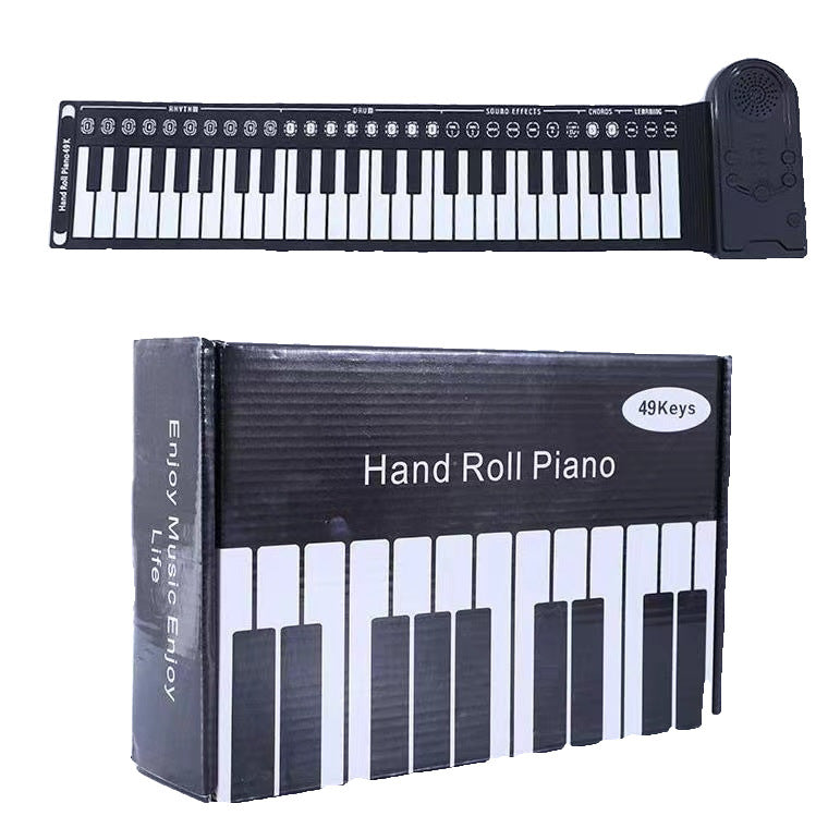 49 Key With Speaker Hand Roll Portable Folding Electronic Keyboard