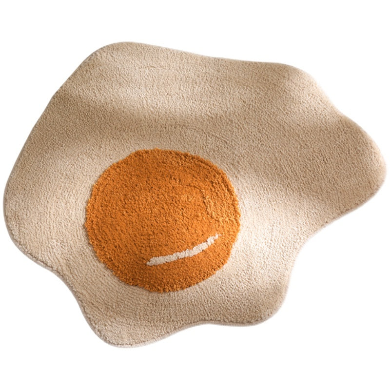 Poached Egg Plush Bathroom Non-slip Absorbent Pad