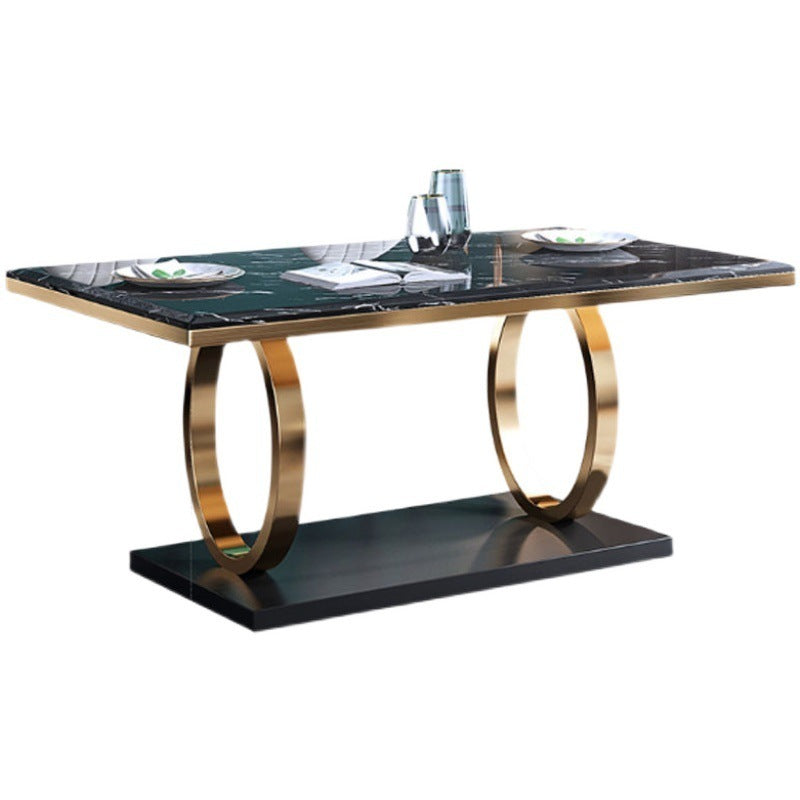 Modern Household Simple Slate Dining Table And Chair Combination