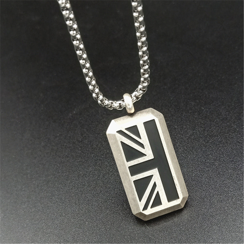 Simple Fashion Titanium Steel Square Necklace Accessories