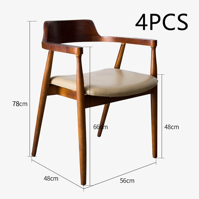 Household Solid Wood Simple Dining Table And Chairs