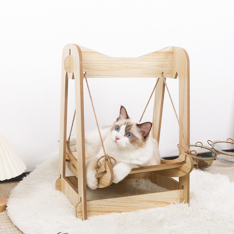 New Wooden Hanging Pet Hammock