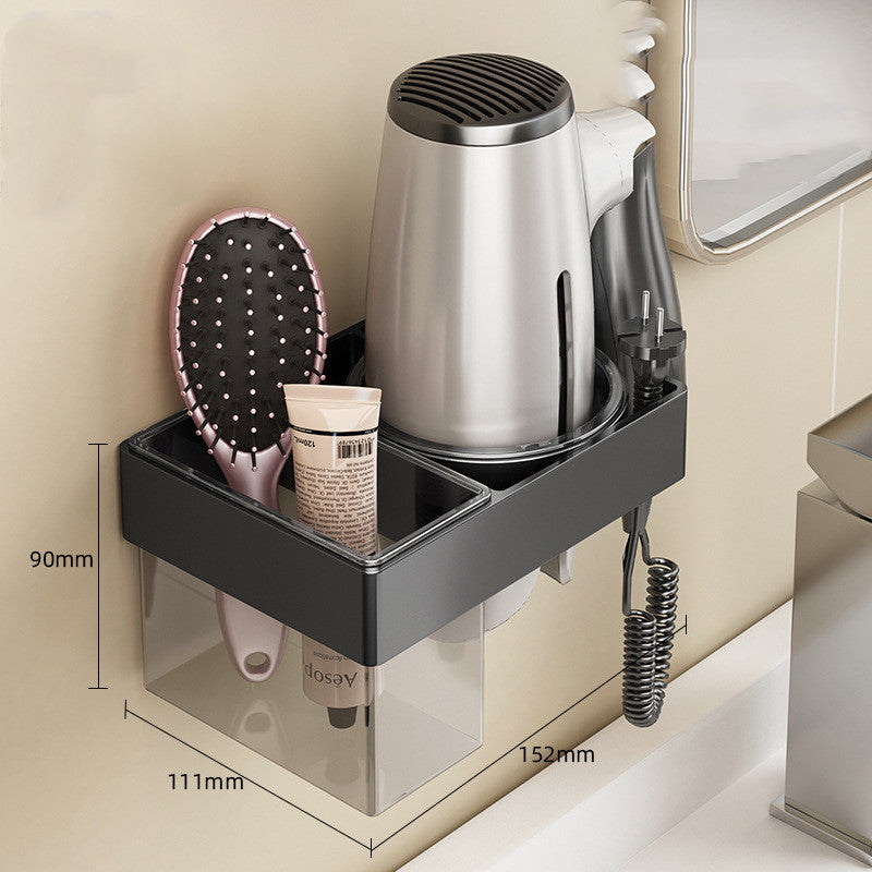 Punch-free Wall Hanging Bathroom Toilet Hair Dryer Rack Bracket