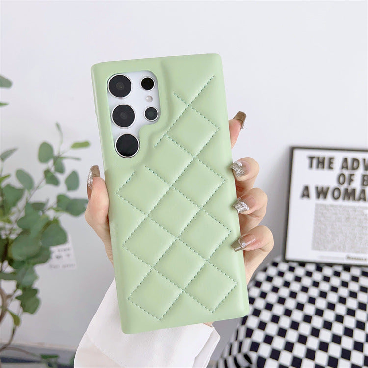 Diamond Plaid Phone Case Leather Phone Protective Case