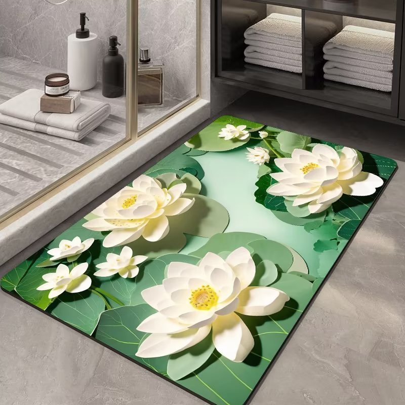 Soft Diatom Ooze Floor Bathroom Absorbent Bathroom Step Mat Quick-drying Non-slip Toilet Door Mat