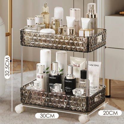 Light Luxury Bathroom Floor Trolley Mobile Toilet Gap Toilet Bathroom Cosmetics Storage Rack