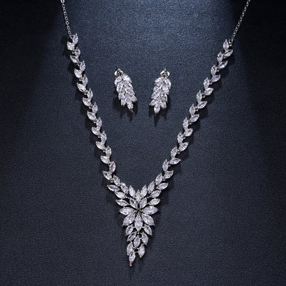 Dress Accessories Fashion Simple Crystal Necklace Set